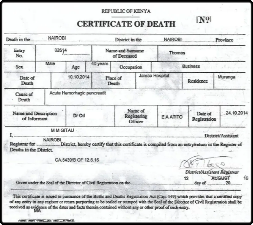 Key Requirements for Applying for a Late Death Certificate