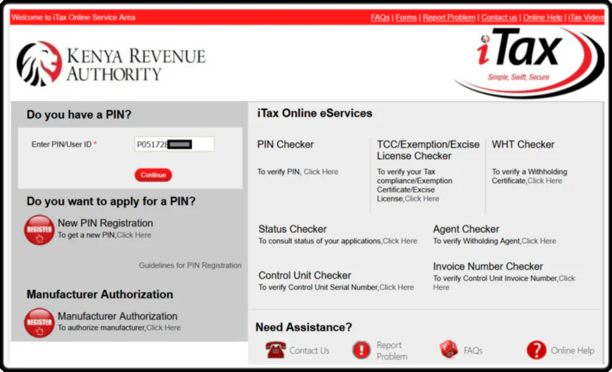 Visit the Official KRA iTax Portal