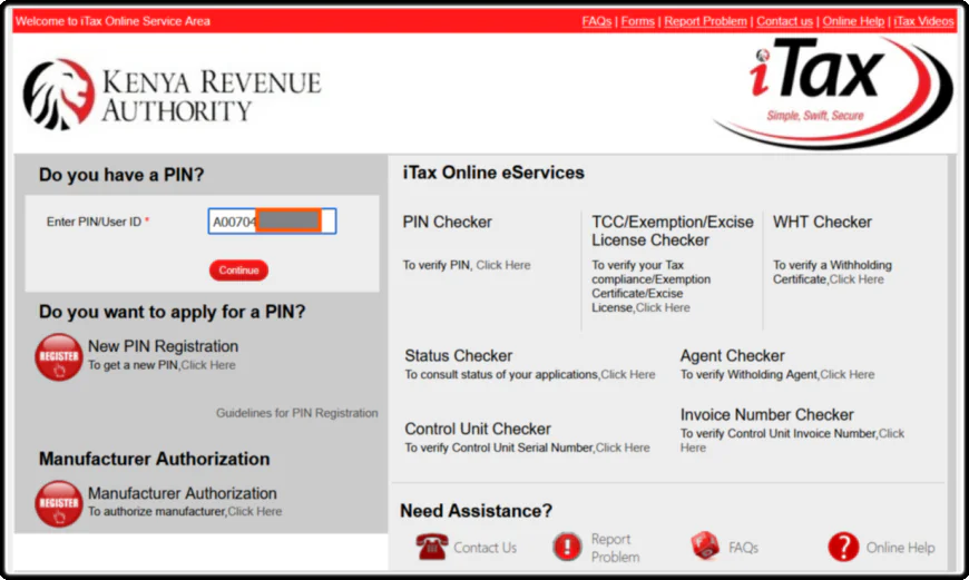 Visit the Official KRA iTax Portal