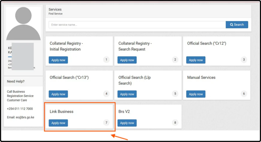 Visit the Business Registration Services (BRS) on eCitizen Portal