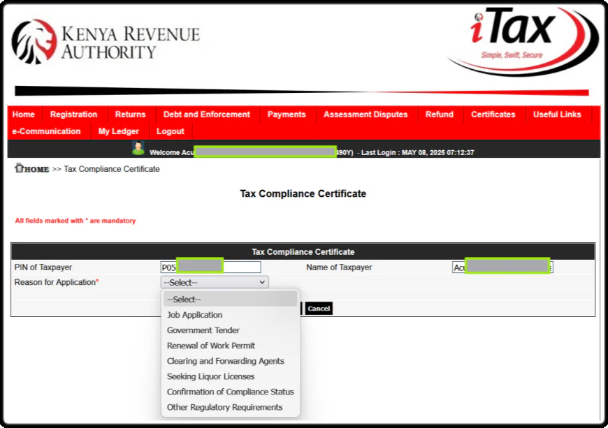 Filling Out the Required Information for Your Request