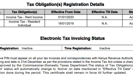 Removal of Rental Income Tax Obligation from your KRA PIN