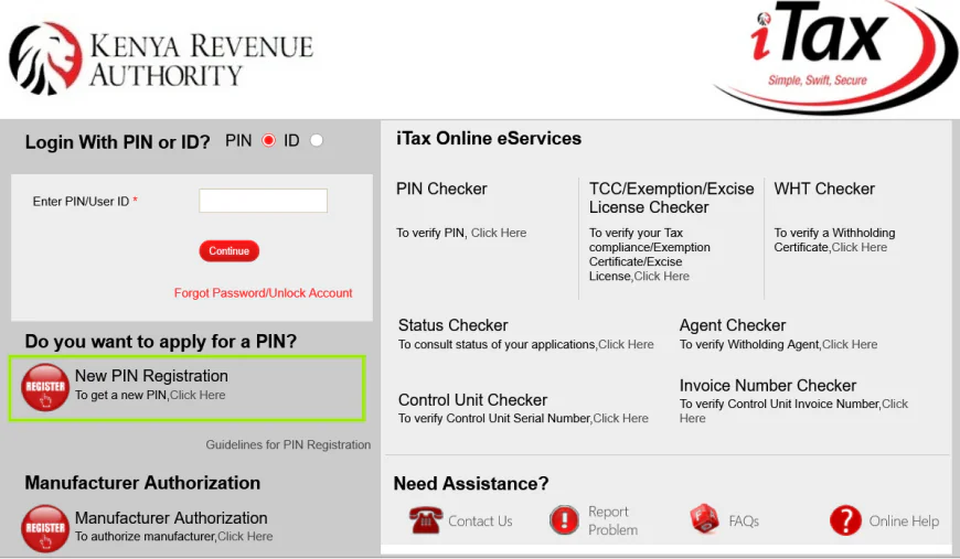 Visit the iTax Portal
